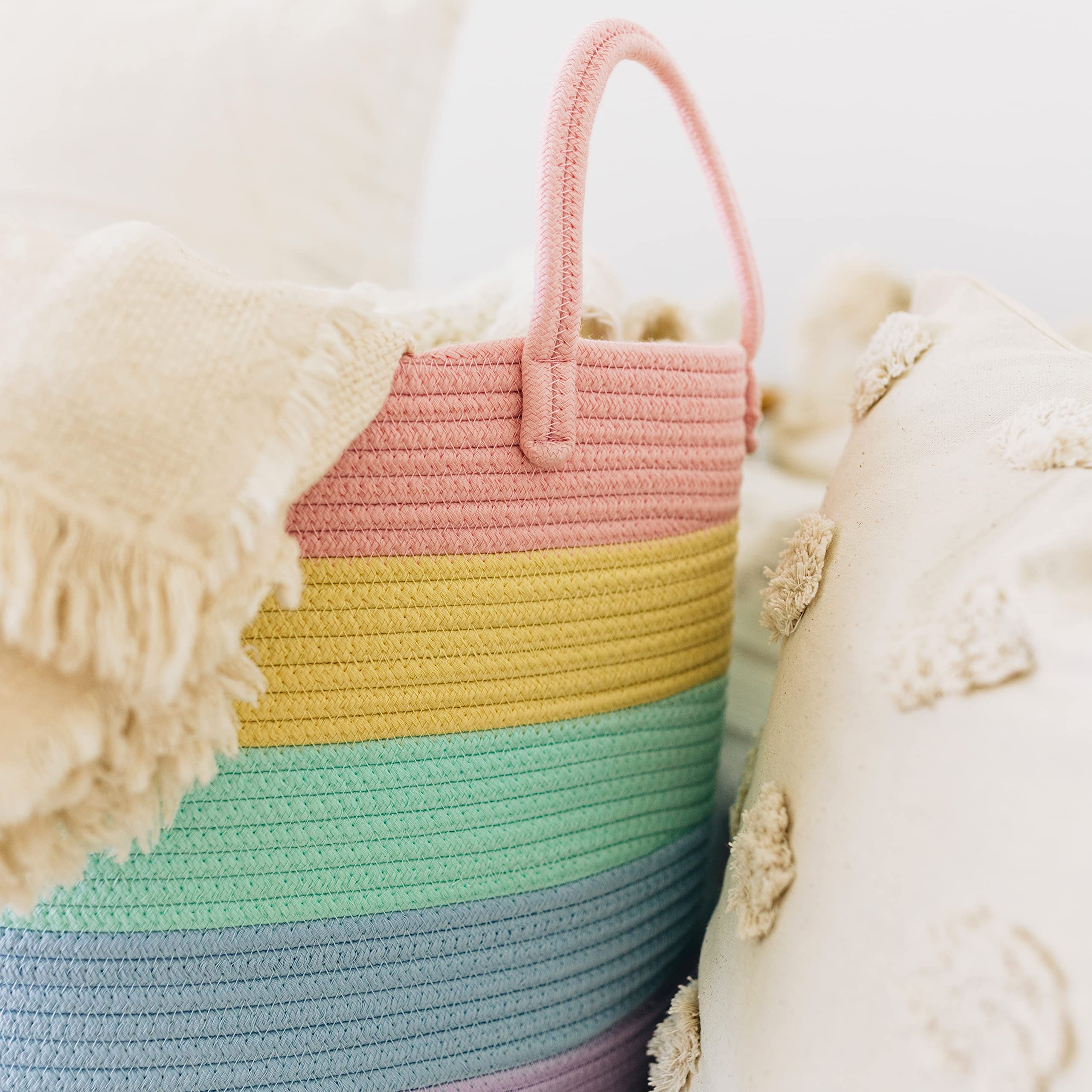 OrganiHaus dog toy bin keeps pets' toys tidy without harsh edges