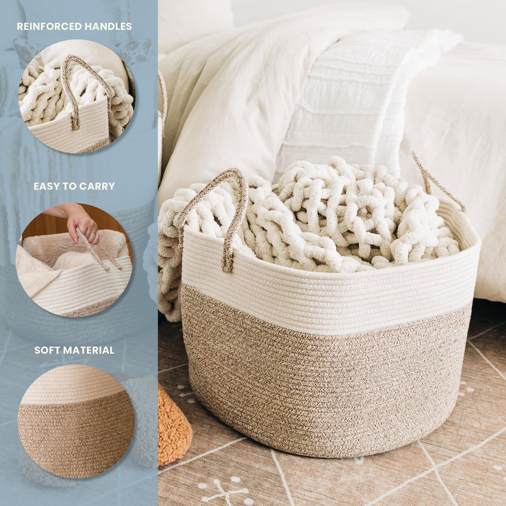 OrganiHaus soft round dog toy bin stores pets' toys neatly and safely.