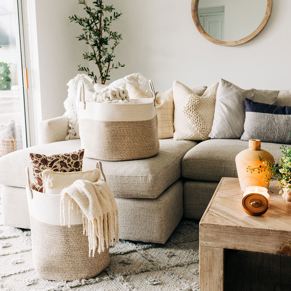 OrganiHaus durable decorative bin adds texture to interiors