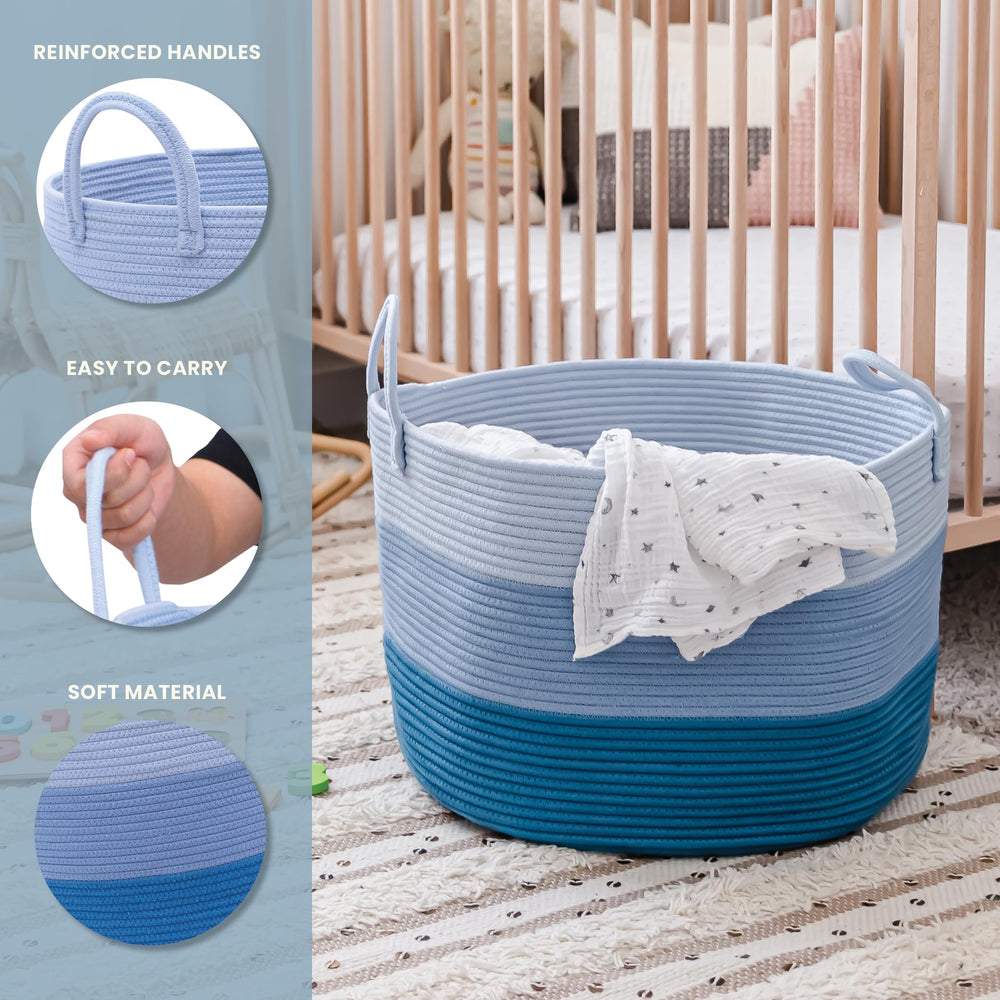 OrganiHaus storage basket filled with toys, perfect nursery organization.