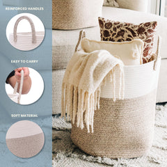 OrganiHaus tall laundry basket offering strong structure for daily use
