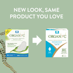 Organyc 100% organic cotton pad close-up highlights pure cotton fibers.