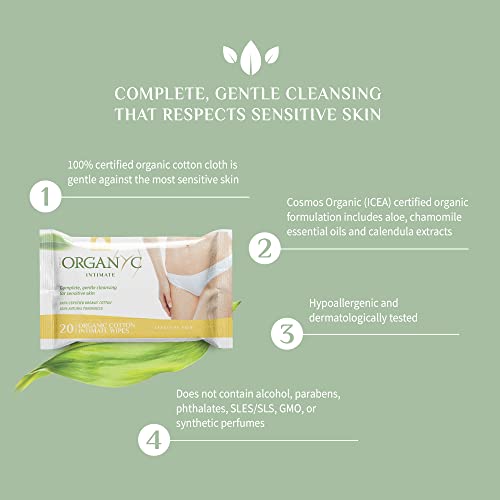 Organyc chamomile and calendula infused for a soothing cleansing experience.