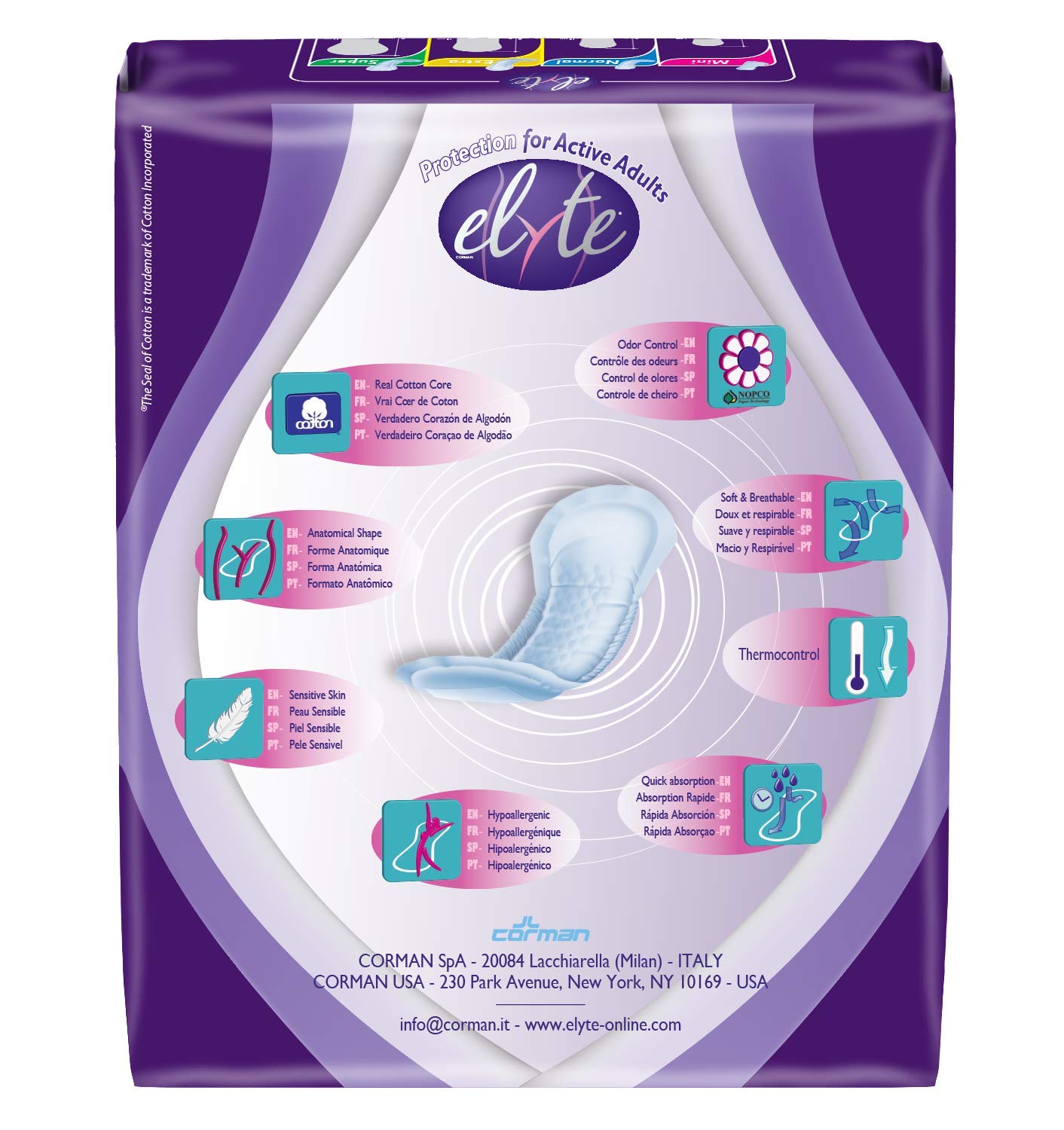 Organyc Elyte Light Inco Pads Extra pad in anatomical shape for a comfortable ergonomic fit