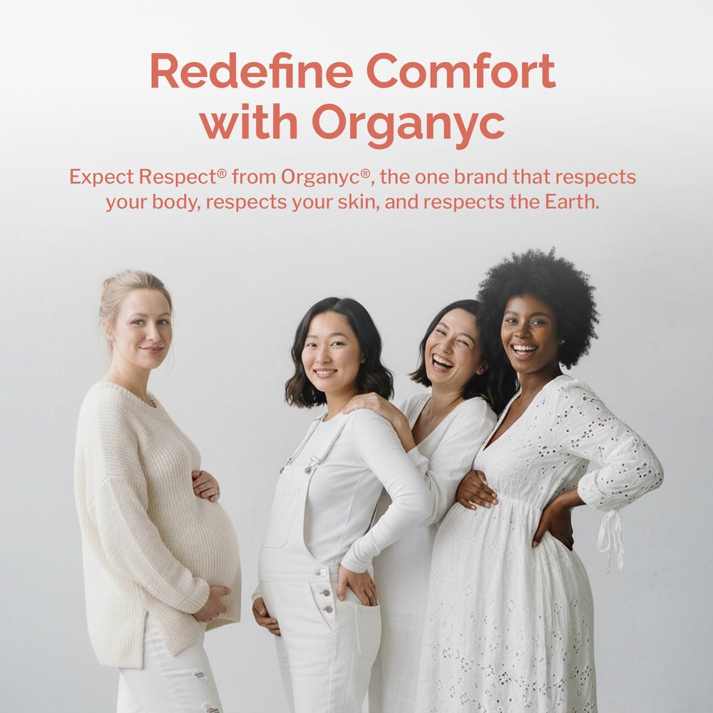 Organyc Feminine Wash daily hygiene routine shot suggesting easy use.