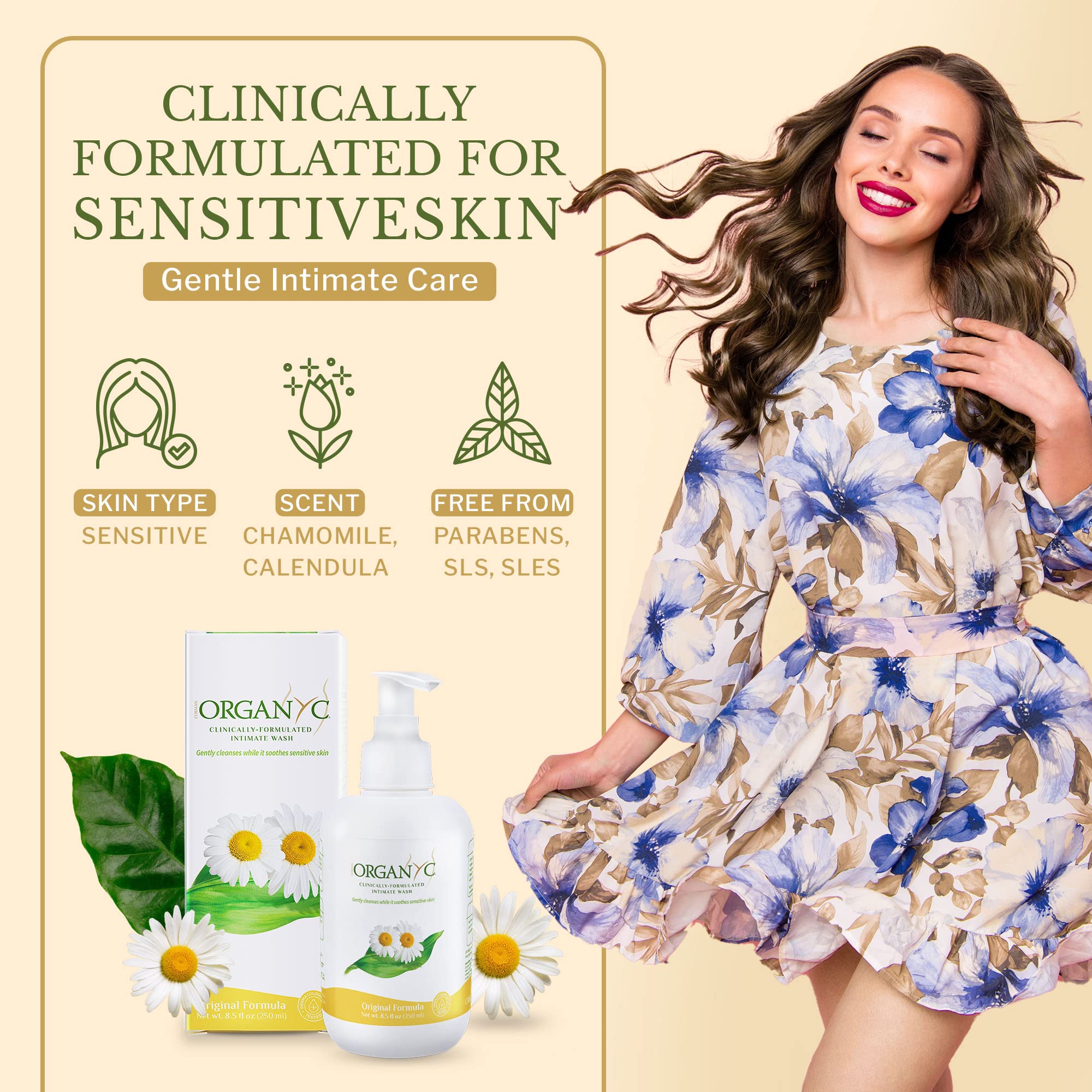 Organyc organic formula graphic features herbal extracts from certified farming.