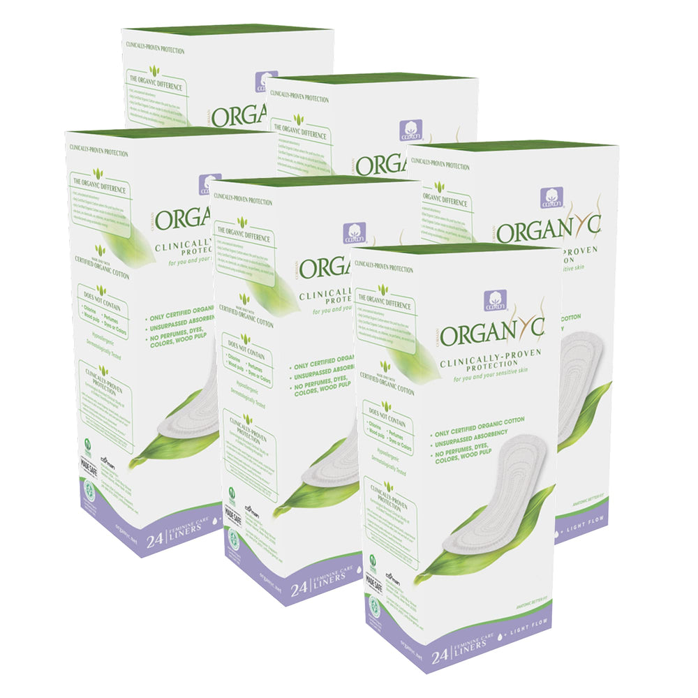 Organyc flat light-flow panty liner for daily comfort and discreet wear