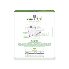 Organyc odor-protection feature with a pH-balanced core demonstrated in product image.