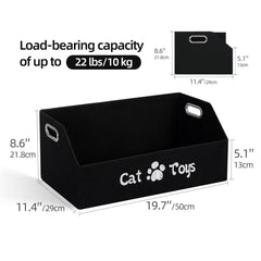 ORGMASTER Cat Toy Basket collapsible design saves space when not in use.