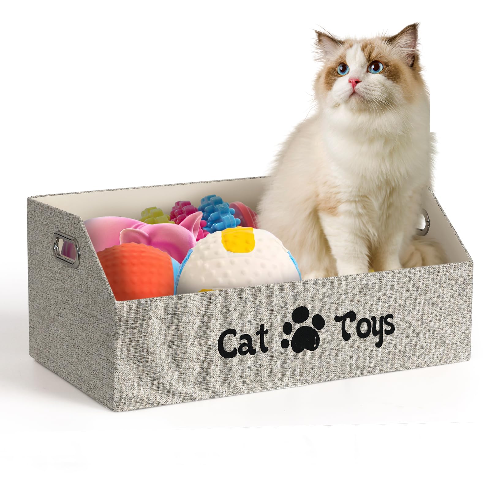ORGMASTER cat toy basket collapsible feature saves space when not in use