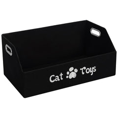 ORGMASTER Cat Toy Basket front view highlights sturdy fabric and easy-access storage.