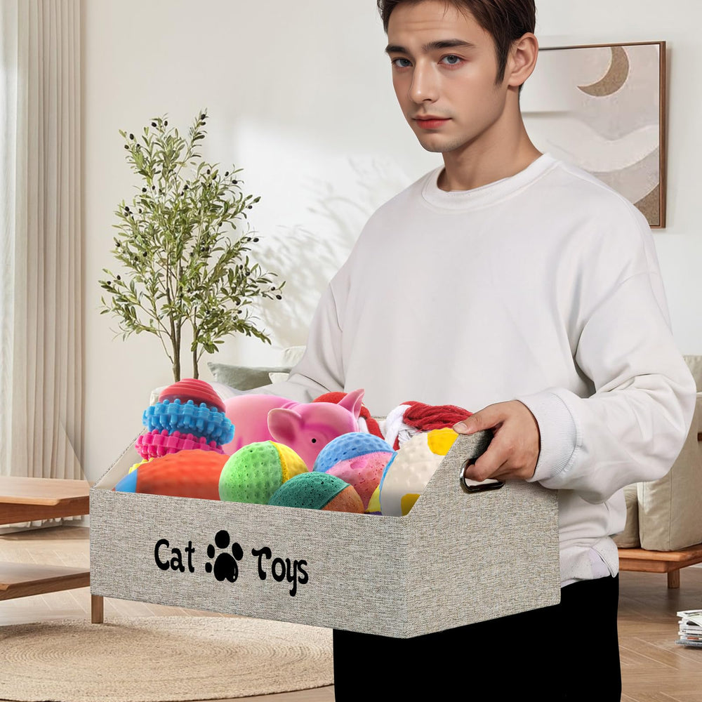 ORGMASTER cat toy basket pattern detail adds decorative charm to room