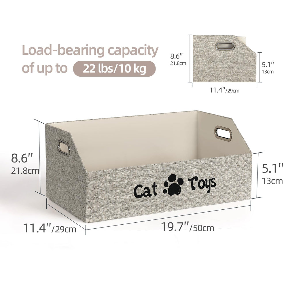 ORGMASTER cat toy basket side view highlighting sturdy, portable design