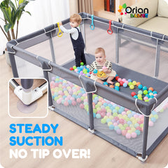 Orian Playpen with 360° mesh for safe supervision from all angles