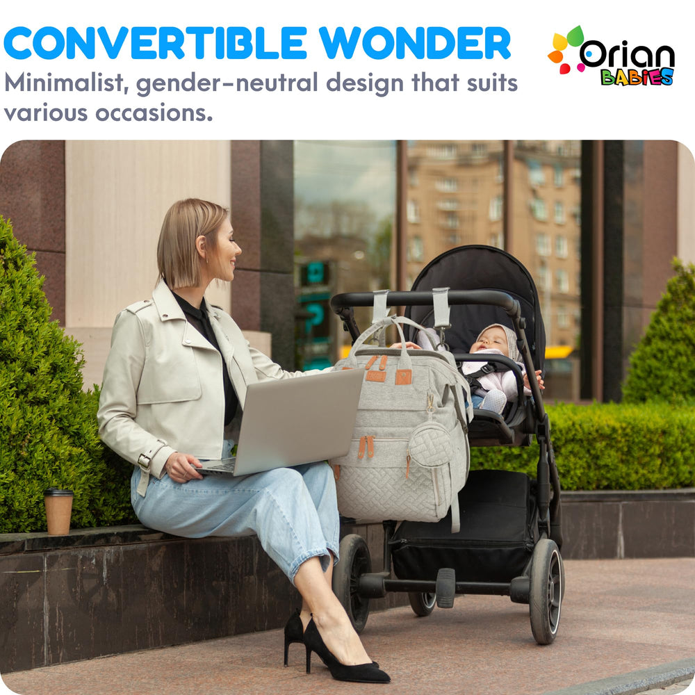 Orian diaper bag gift set includes three bonus toys