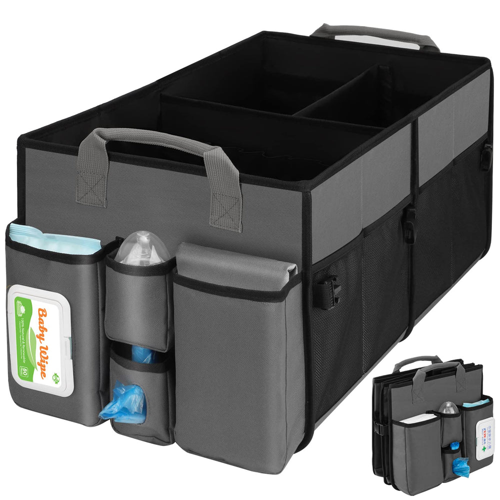 ORIENT FAMULAY collapsible trunk organizer for car travel and diaper storage