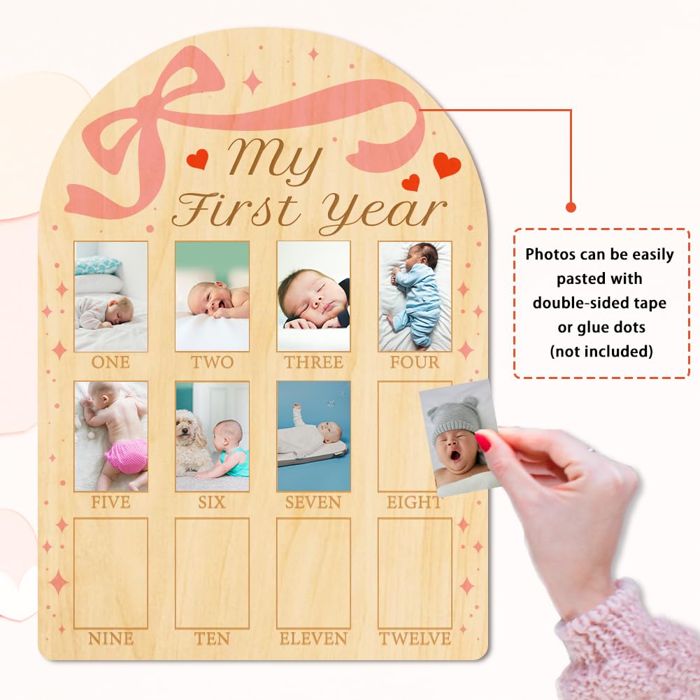 ORIGACH wooden baby photo frame offers durable, long-lasting keepsakes.