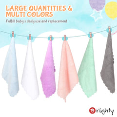 Orighty 7x9 inch washcloths are compact for bath time and daily routines.