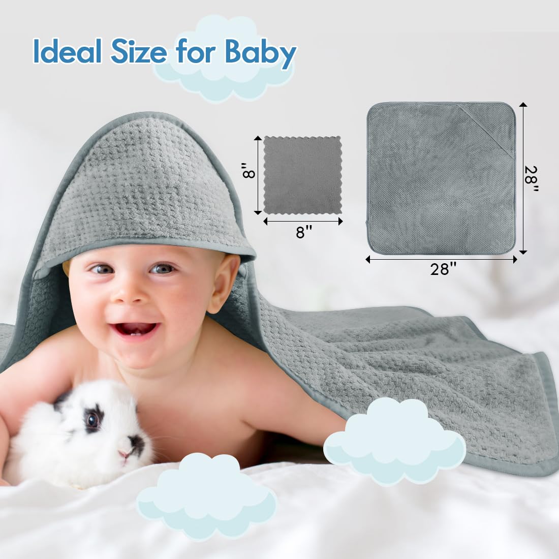 Orighty baby towel used as swaddle or cozy cover