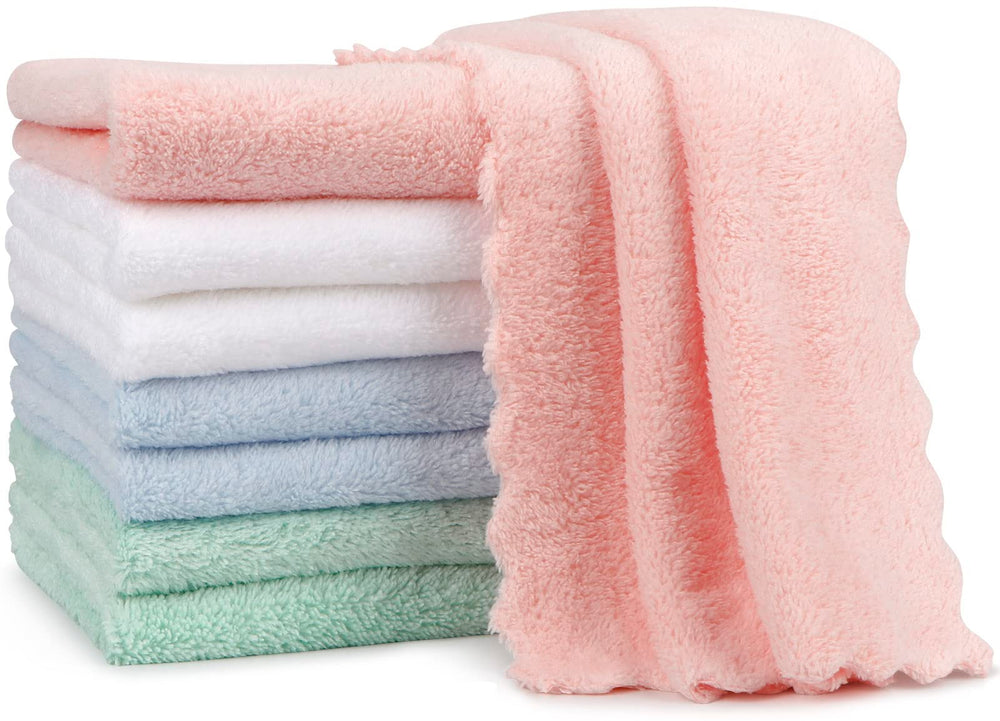 Orighty burp cloths in coral fleece, ultra soft 20x10 inches for baby skin.
