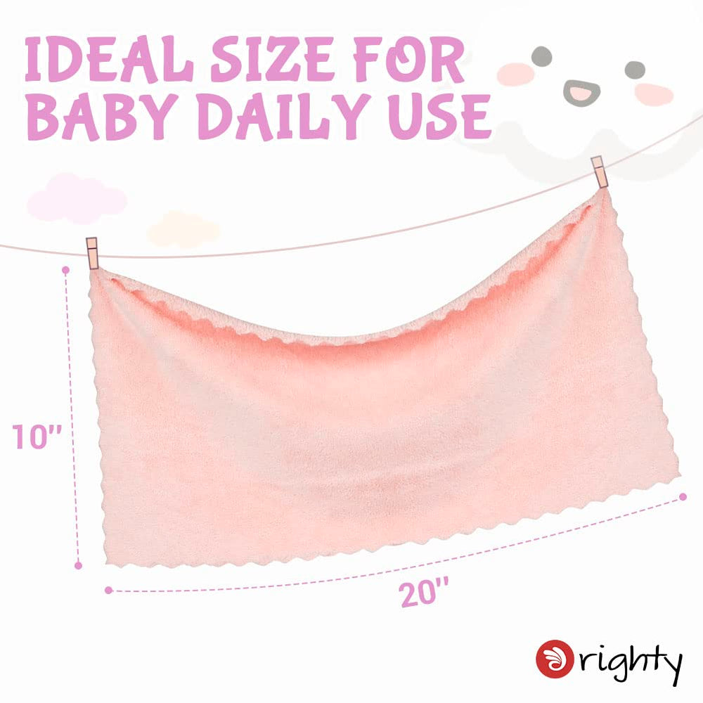 Orighty burp cloths multi-use for cleaning, burping, and bath time.