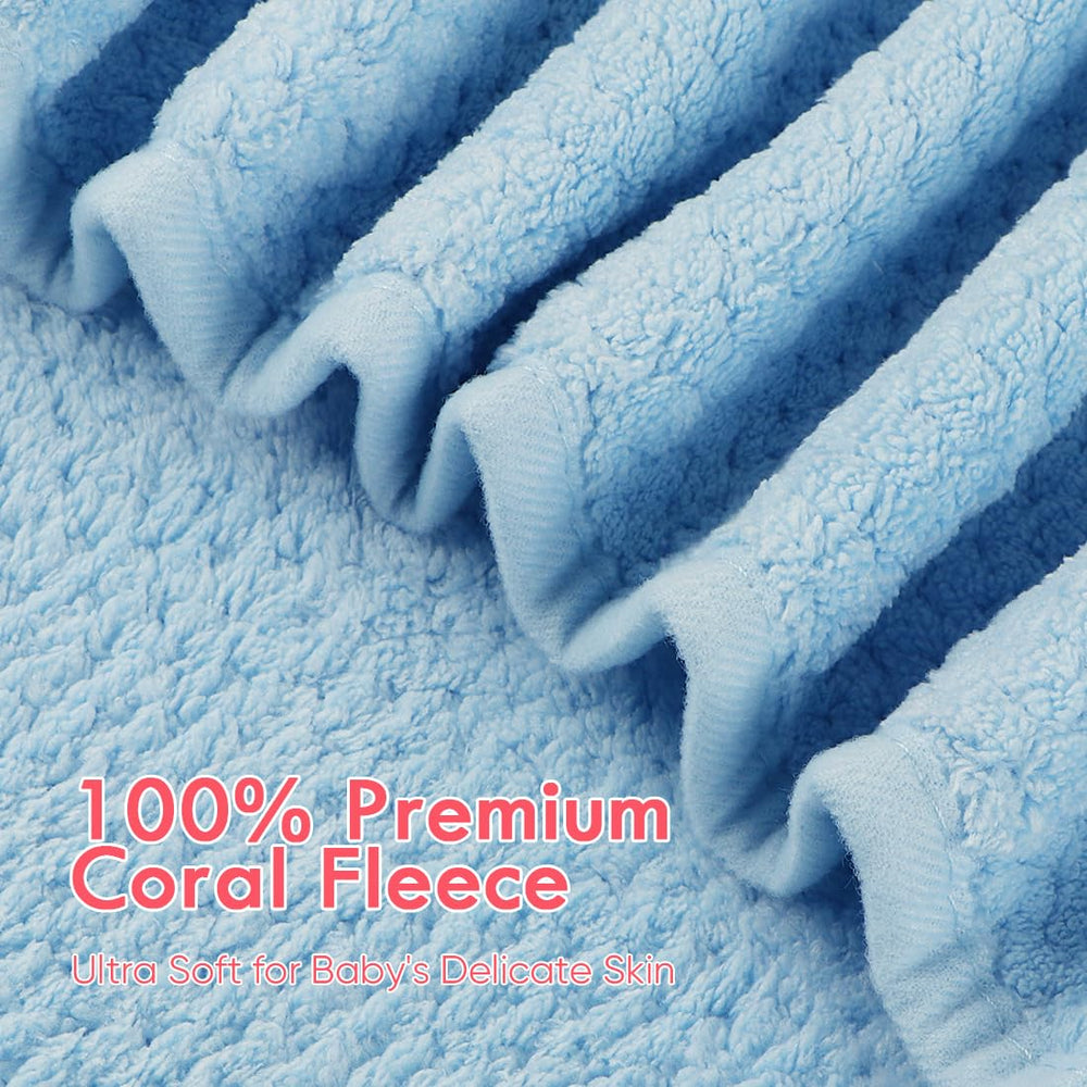 Orighty five washcloths eight by eight inches, soft and absorbent.