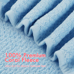 Orighty five washcloths eight by eight inches, soft and absorbent.