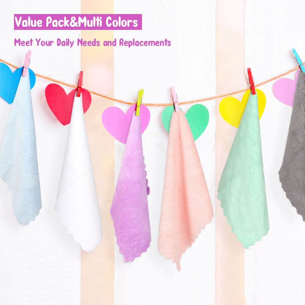 Orighty microfiber coral fleece washcloths, quick absorbency for messes.