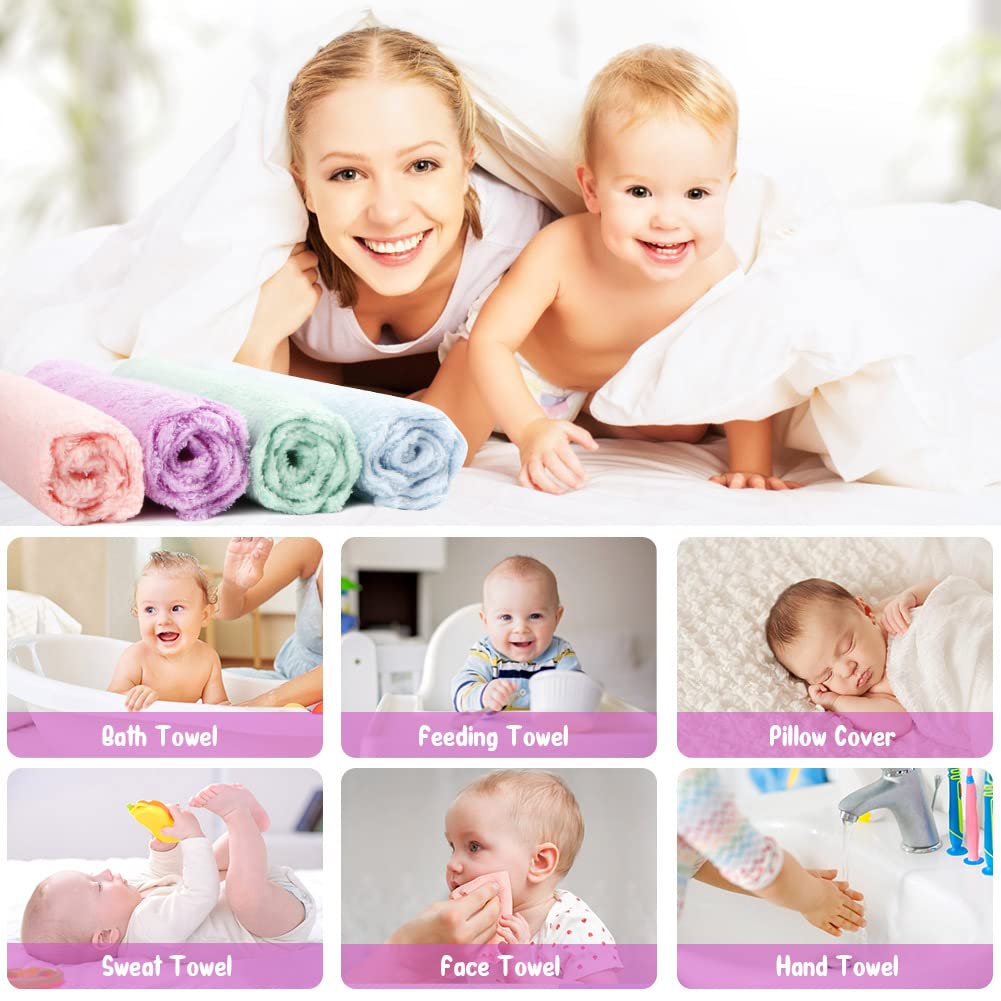 Orighty soft baby towels, high absorbency for hands and face.