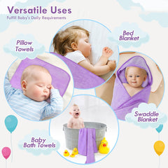 Orighty towel in use as swaddle demonstration, showcasing versatility