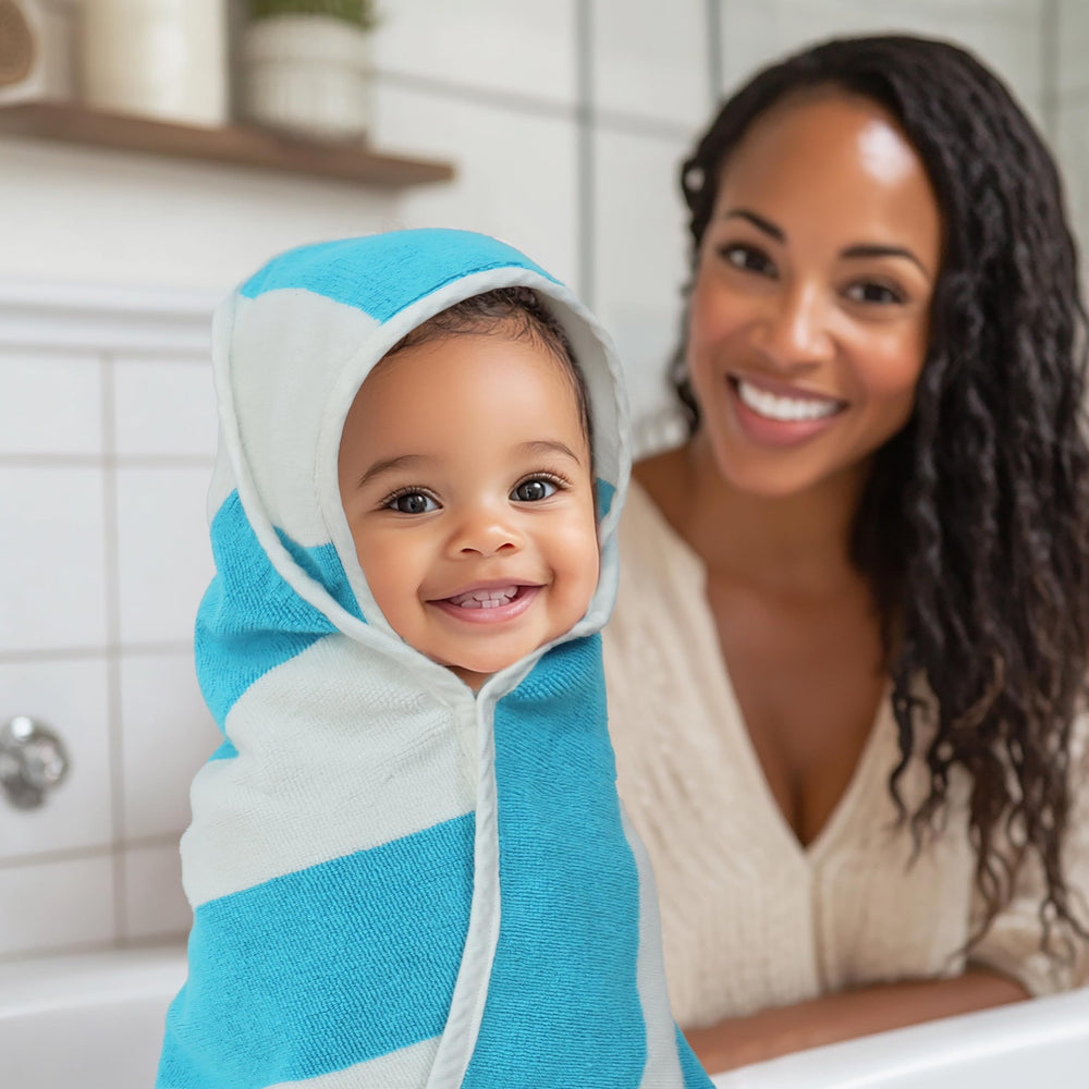Original Kids towel with a double-stitched hem for lasting durability through washes.