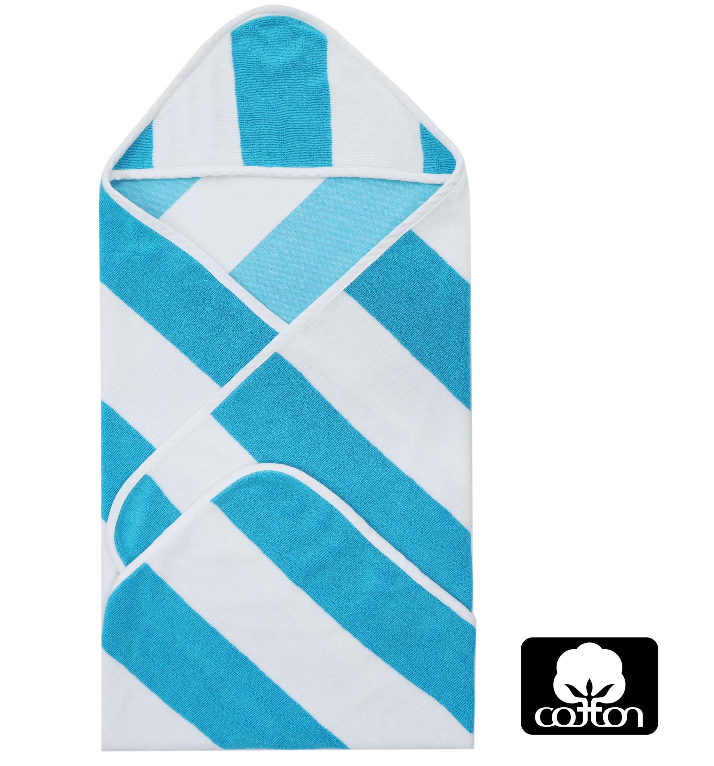 Original Kids cabana stripe design adds playful style for bath or beach time.
