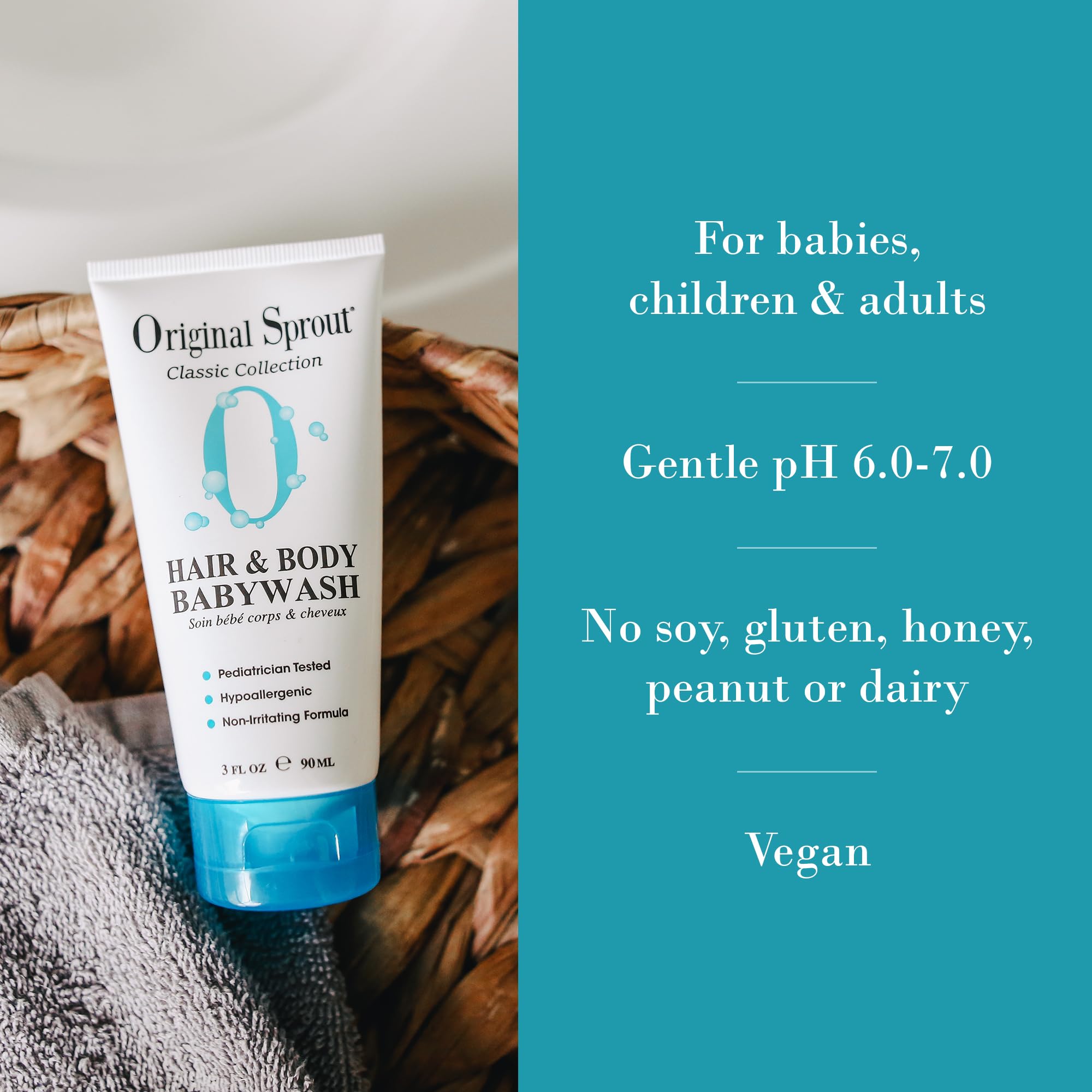 Original Sprout USA-made label emphasizing vegan, cruelty-free care.