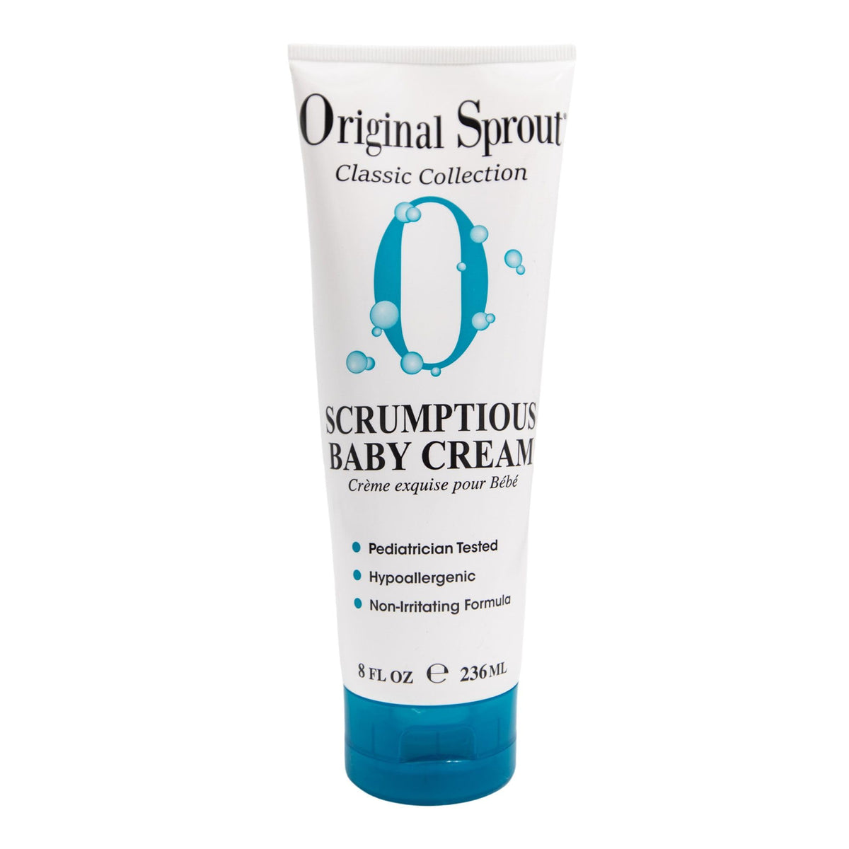 Original Sprout Scrumptious Baby Cream bottle front for gentle skin care
