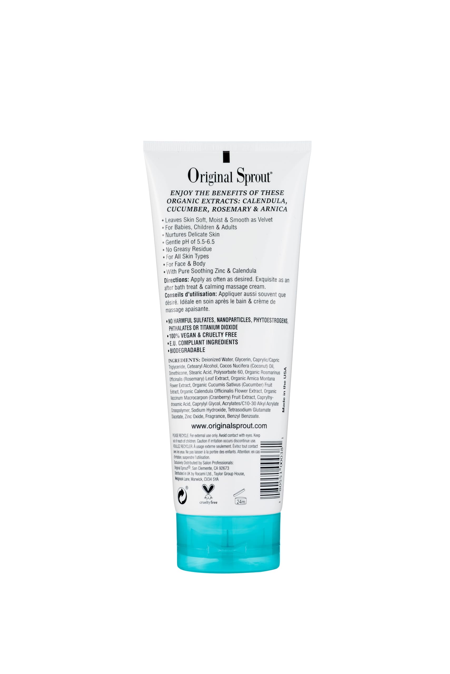 Original Sprout Scrumptious Baby Cream is pH-balanced for sensitive skin