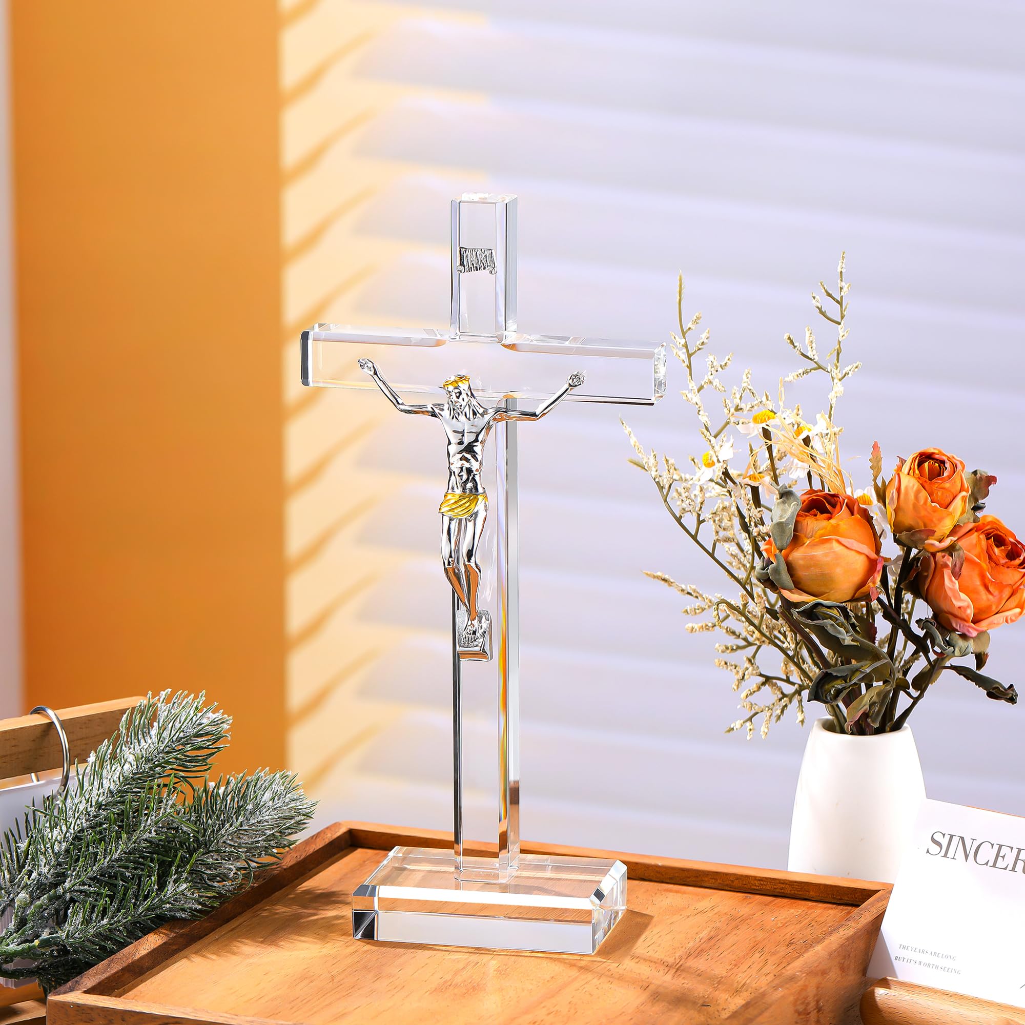 Ornalrist crystal cross designed as a meaningful religious gift