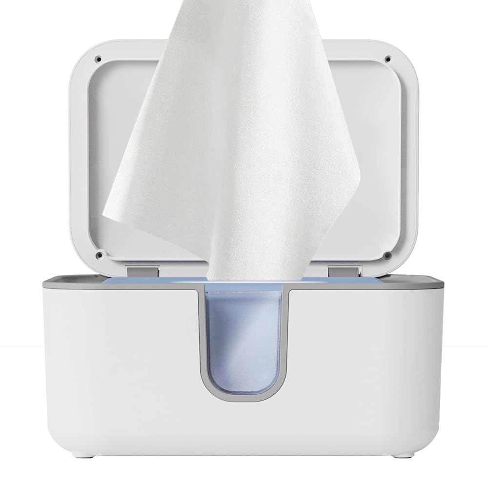 Orozee Wet Wipes Warmer with view window keeps wipes moist and easy to monitor.