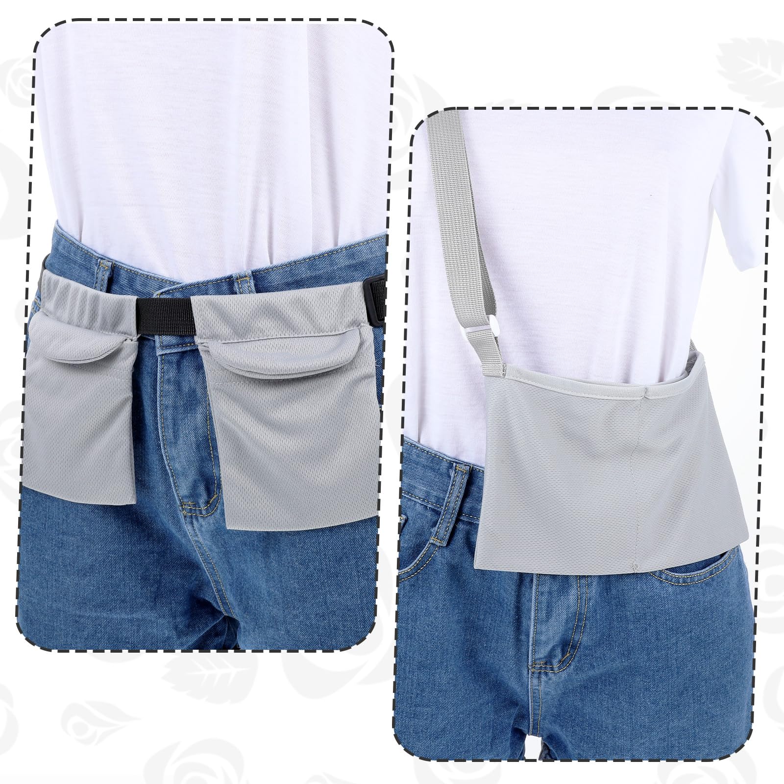 Oruola grey drainage holder pair suitable for comfortable wear.