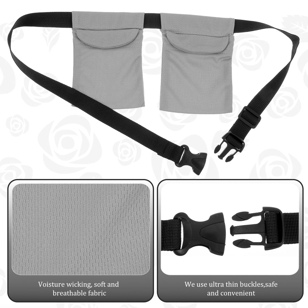 Oruola independent compartments belt secures tubes while moving in grey.