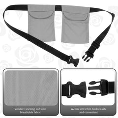 Oruola independent compartments belt secures tubes while moving in grey.