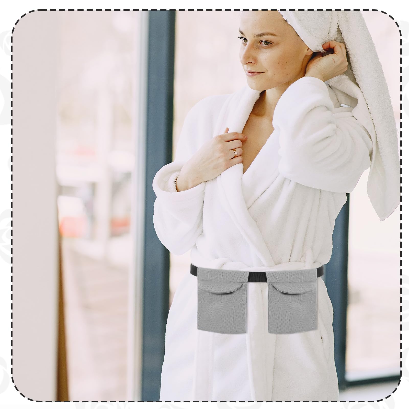 Oruola post-surgery belt keeps tubes positioned during gentle movement.