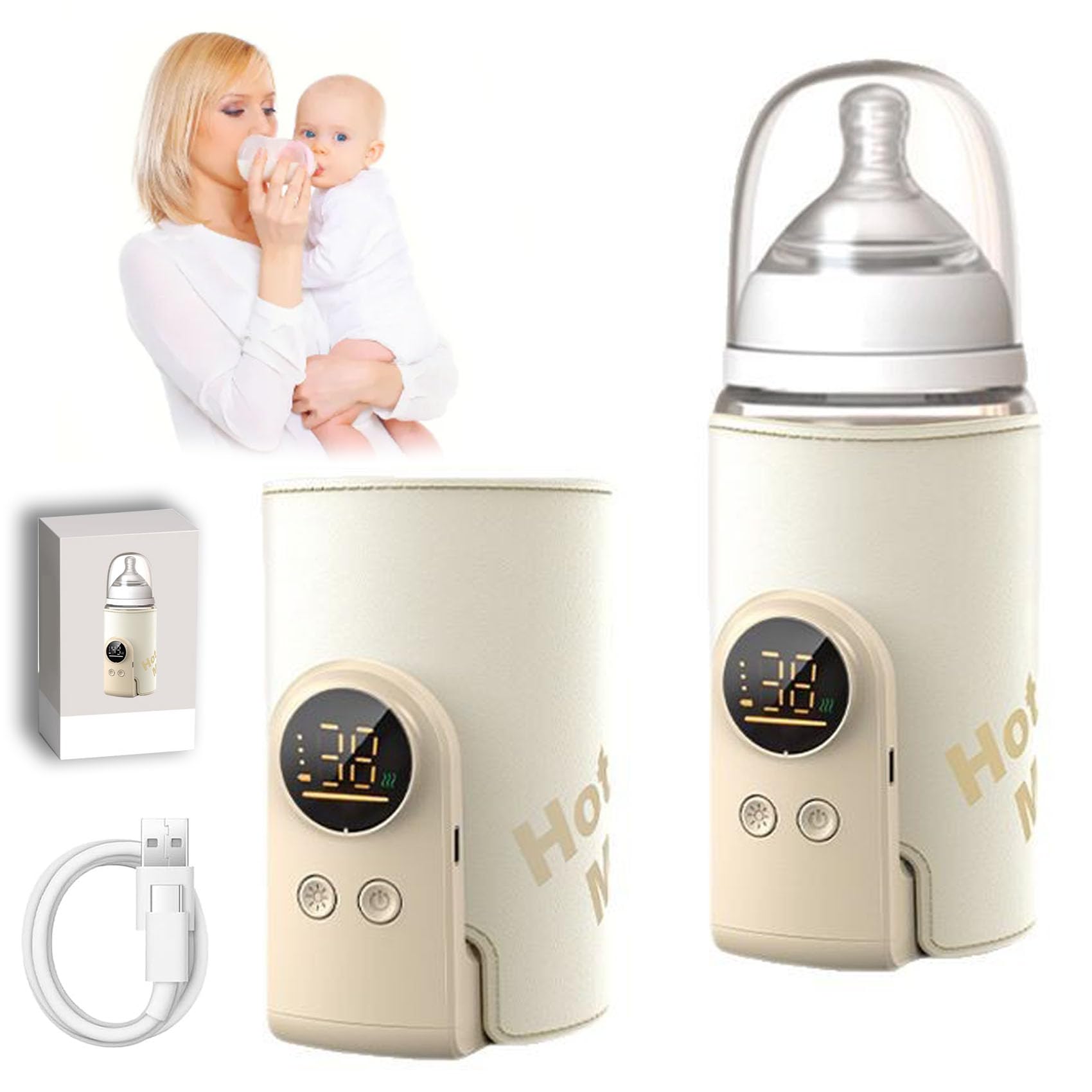 ORWMX portable bottle warmer on the go keeps milk warm while traveling