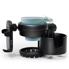Orylia 3-in-1 stroller cup holder attachment safely holds bottle and phone