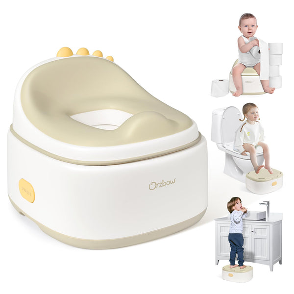 Orzbow 3-in-1 potty trainer standalone mode supports early potty training.