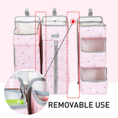 Orzbow 3-in-1 hanging diaper caddy side view for quick access during changes