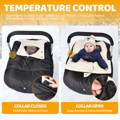 Orzbow adjustable collar car seat cover emphasizes warmth and wind protection