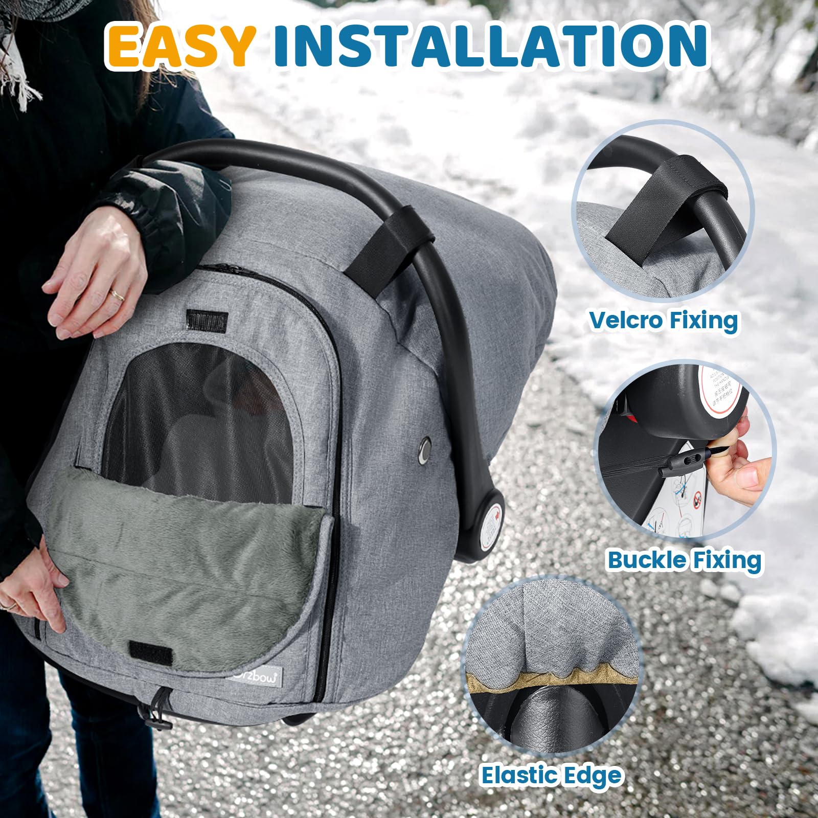 Orzbow adjustable zipper opening allows quick checks without full removal.