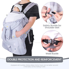 Orzbow all-season carrier cover uv-shield reduces sun exposure for baby.