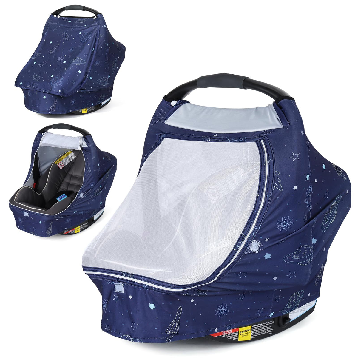 Orzbow baby car seat cover in soft breathable fabric for cozy rides.