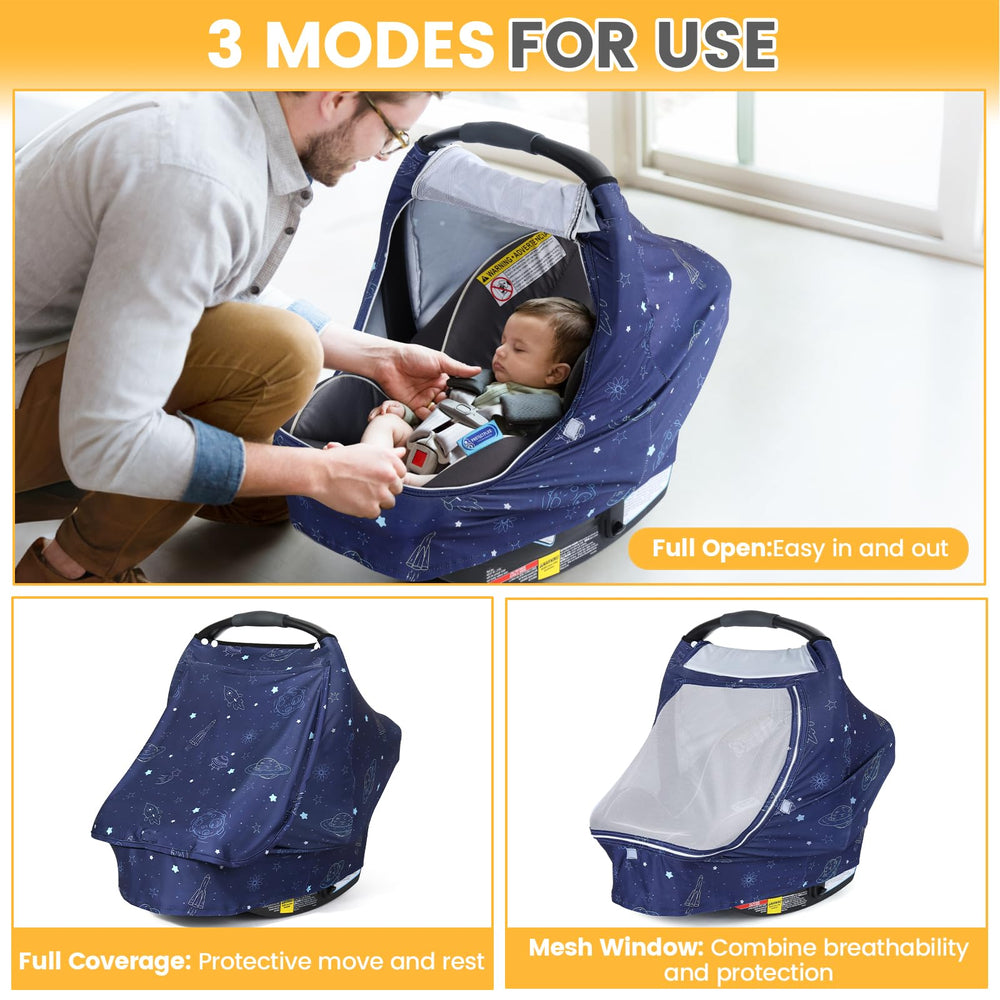 Orzbow cover with easy zipper access for quick baby checks.